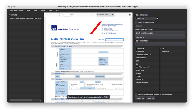 Document Archiver