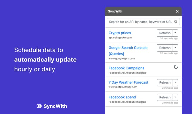 SyncWith for Google Sheets