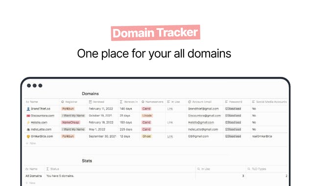 Domain Tracker