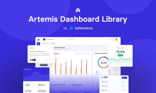 Artemis Dashboard for Tailwind CSS