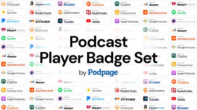 Podcast Player Badge Set - by Podpage