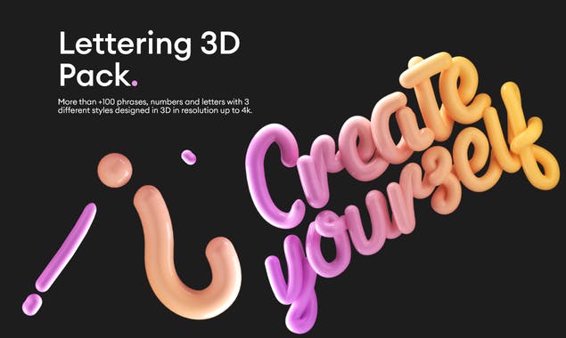3D Lettering pack & Alphabet by Artify