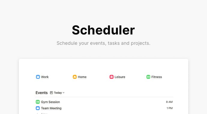 Notion Scheduler