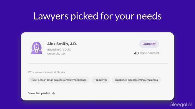Sleegal - Lawyer search made simple