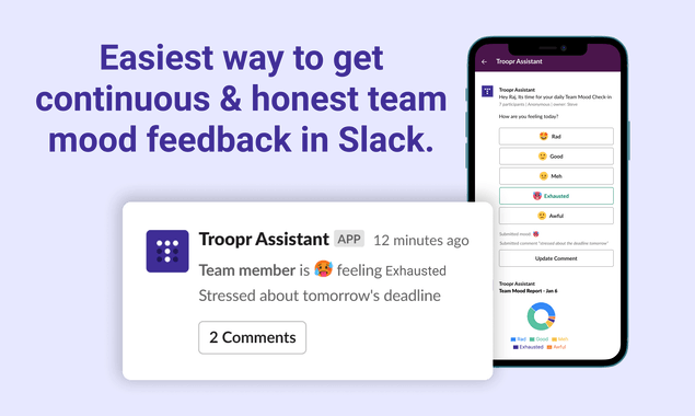 Slack Mood Check-in by Troopr