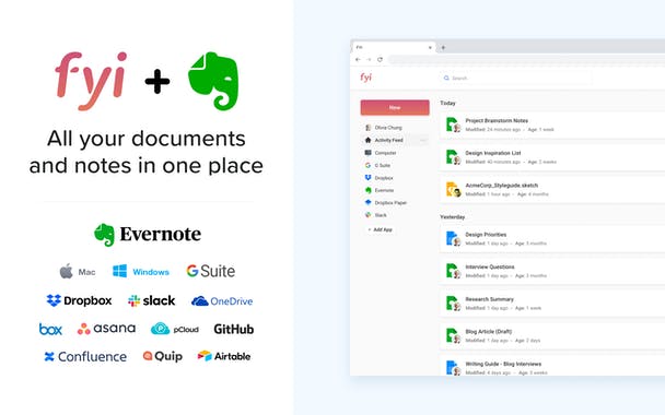 FYI + Evernote