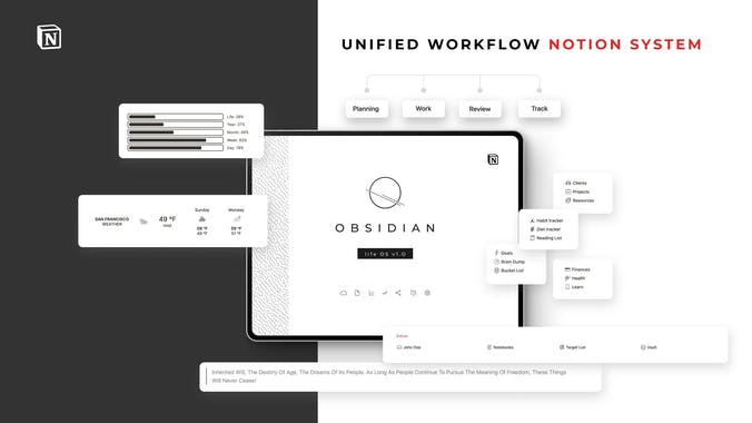 Obsidian Life OS : Notion template