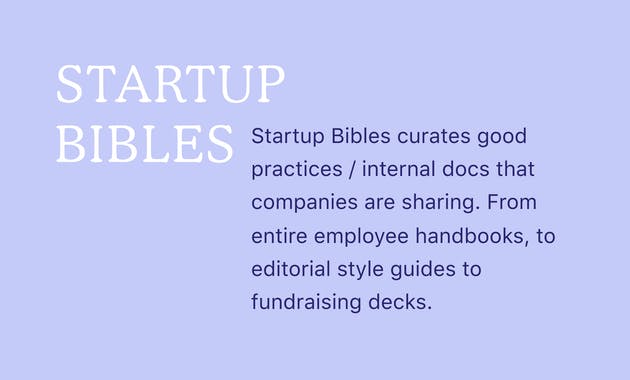 Startup Bibles