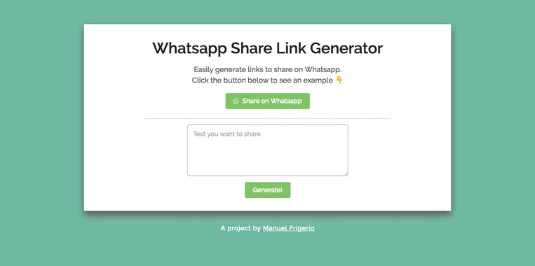 WhatsApp Share Link Generator