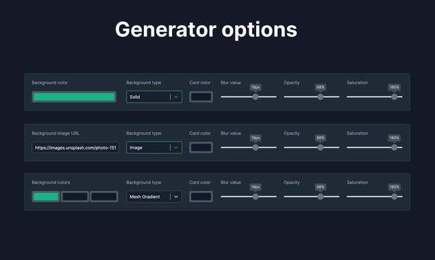 Glass UI Generator