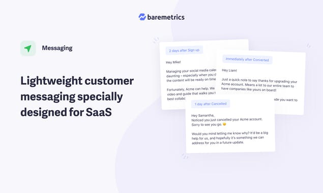 Baremetrics Messaging