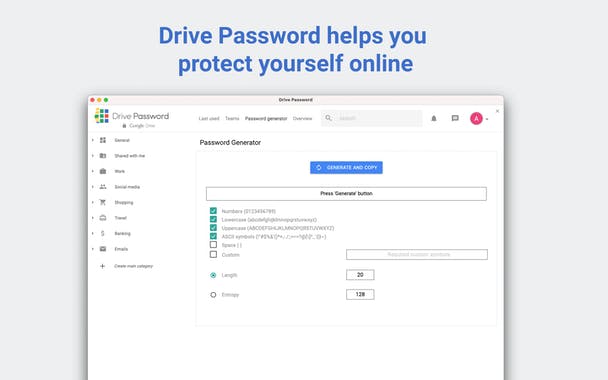 Drive Password - Password Manager