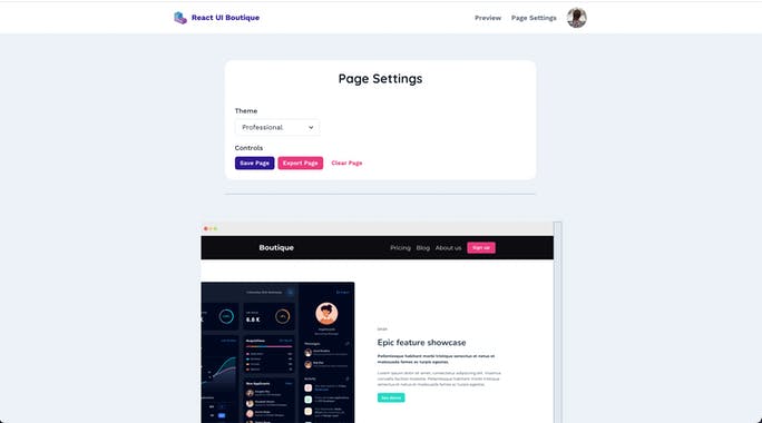 React UI Boutique