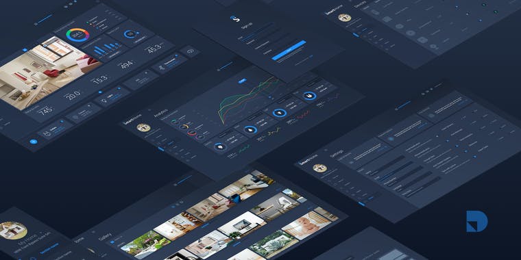Smart Home UI Kit, from InVision