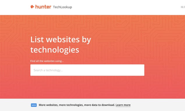 Hunter TechLookup 2.0