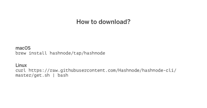 Hashnode CLI