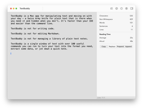 TextBuddy for macOS