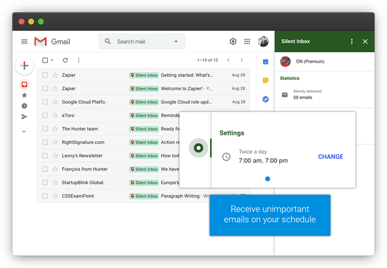 Silent Inbox for Gmail