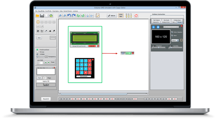 Arduino Simulator Drag & Draw