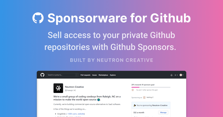 Sponsorware for Github