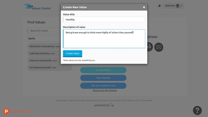 Values Creator Plus