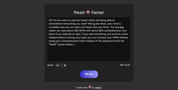 Read 💩 Faster