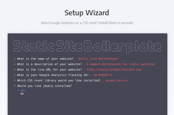 Static Site Boilerplate