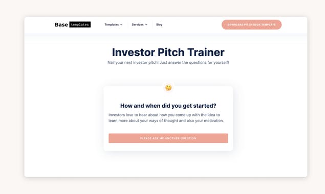 Investor Pitch Training