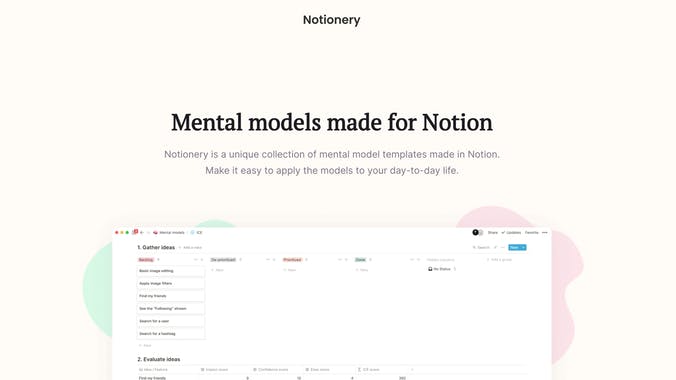 Notionery - Mental Models