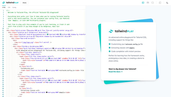 Tailwind CSS Play