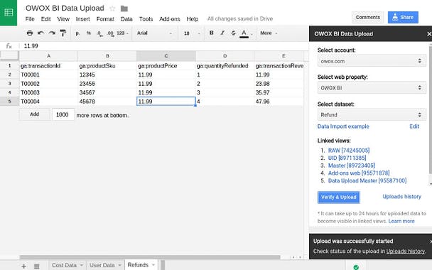 Google Analytics Cost Data Uploader