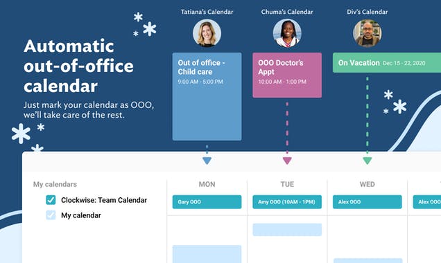 Automatic out-of-office calendar