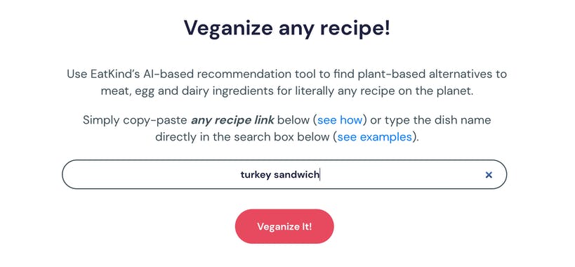 EatKind - Veganize any recipe!