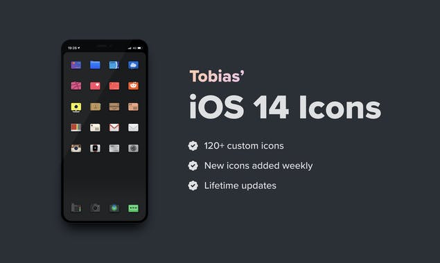 Squircle-less iOS 14 icons