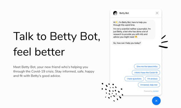 Betty Bot fighting Covid-19