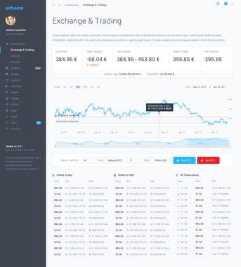 Airframe React Dashboard (Free)