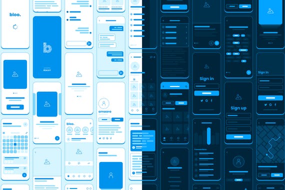 Bloo Lo-fi Wireframe Kit