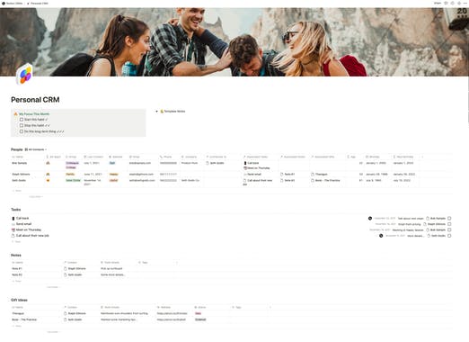 Notion Personal CRM