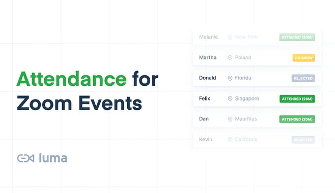 Zoom Attendance Tracking by Luma