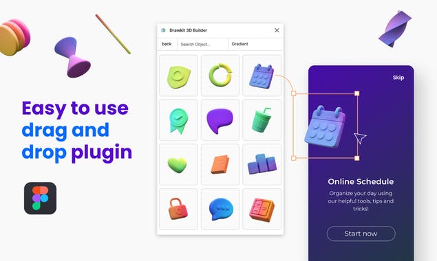 DrawKit 3D Builder - Figma plugin