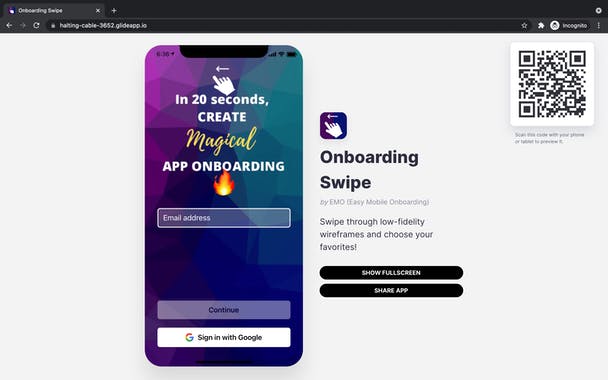 Onboarding Swipe