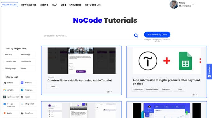 Free NoCode Tutorials