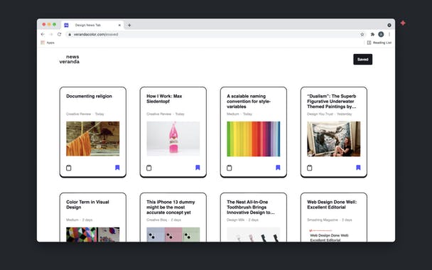 Design News Tab for Chrome