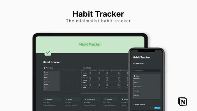 Notion Minimalist Habit Tracker