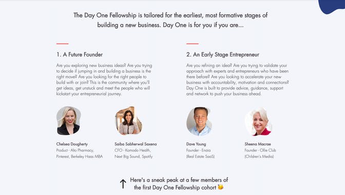 Day One - early-stage founder fellowship