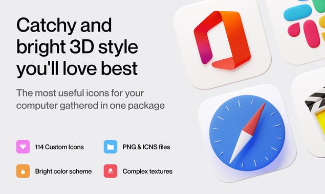 Flump 3D icons for MacOS