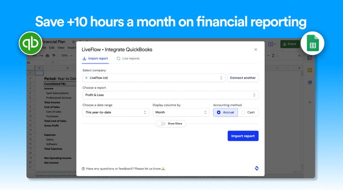 LiveFlow Google Sheets Add-on