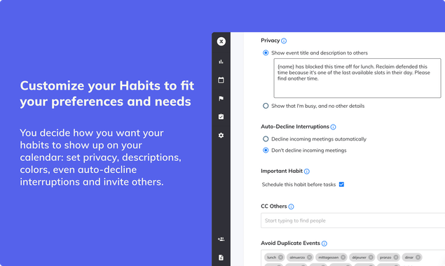 Habits by Reclaim.ai