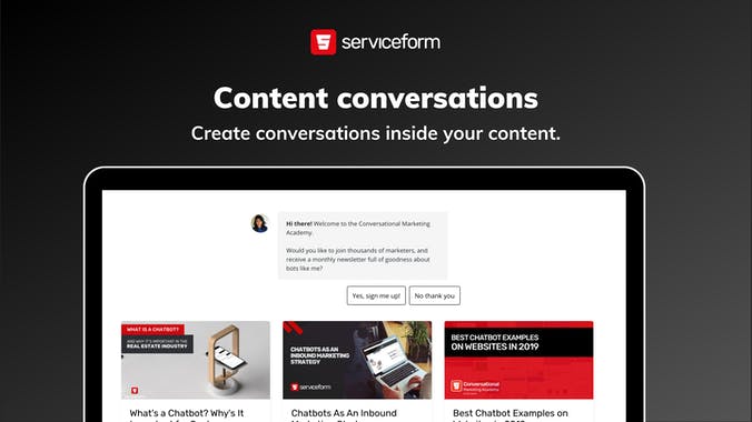 Content Conversations by Serviceform