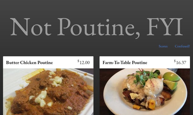 Not Poutine, FYI